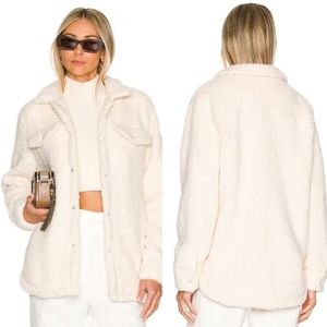 NWT BlankNYC Sherpa Shacket in Off white size Medium